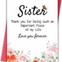 Sister Gifts from Sister Birthday Card,5 * 7 in Thick Card With Envelope Funny Birthday Anniversary Card for Women Sisters