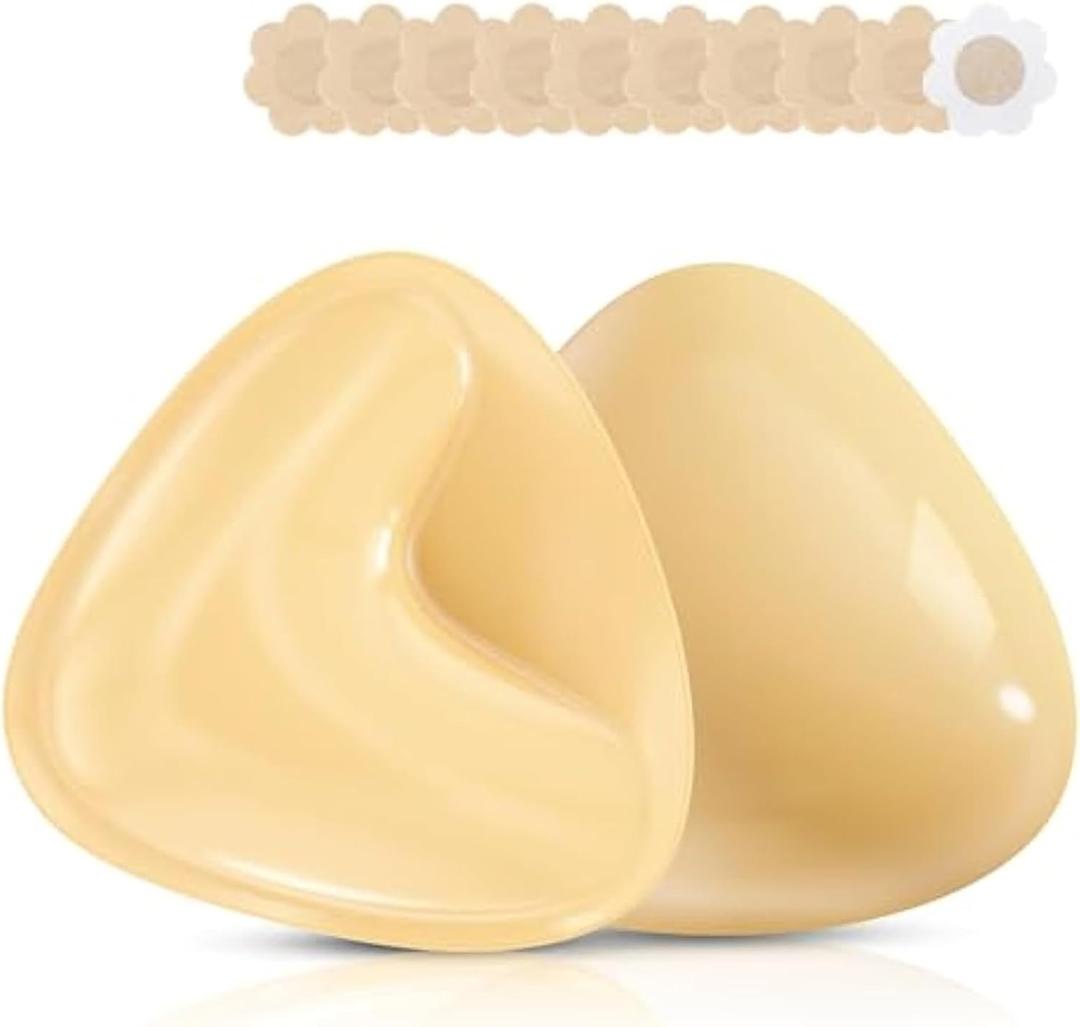 Double Sided Sticky Bra Inserts Reusable Push Up Bra Pads Adhesive Invisible Breast Lift Pads for Bikini