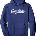 Spartans Mascot T Shirt Vintage Sports Name Tee Design Pullover Hoodie, L
