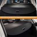 Trunk Cargo Cover for Nissan Rogue S SV SL Platinum 2021 2022 2023 2024 2025 Retractable Rear Trunk Cargo Luggage Security Shade Cover Shield Interior Accessories Waterproof All Weather (Black)