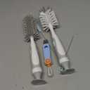 Ariseno 5-in-1 Baby Bottle Cleaner Set, Including Nylon & Silicone Bottle Brush, Cap, Straw & Nipple Brushes, BPA-Free (Grey)