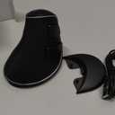 DeLUX Wireless Ergonomic Mouse with 4000DPI, Vertical Mouse with USB Receiver and BT1 + BT2, 6 Buttons and Removable Palm Rest for Laptop Computer and Carpal Tunnel (M618PD-Black) (Bluetooth+2.4G)