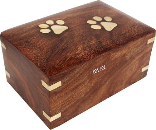 Iblay Rosewood Pet Urn Box - Peaceful Pet Memorial Keepsake Urn for Dogs,Cats (Medium1 : 7.5" x 5.5" x 3.5" - 100lbs or 45kg)