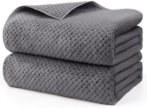 HOMEXCEL Bath Sheets Towels Set Pack of 1 (35 x 70 Inches), Ultra Soft Bath Towels for Bathroom, Lightweight and Quick Drying Towel for Body, Yoga, SPA, Fitness, Grey