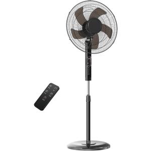 Pedestal Fan with Remote, Oscillation Standing Fan with 3 Speeds & 3 Modes, Electric Cooling Fans with Timer, Adjustable Height & Tilt Head, Quiet Floor Fan for Bedroom, Living Room, Office, 17.13"D x 17.13"W x 51.18"H