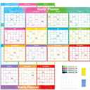 Large Wall Calendar Dry Erase 59x37 Inch,MoShining, 2026 Calendar,Yearly Planner 2026-2027 For Office Home Watercolor Wall Planner With Pen and Eraser Fold