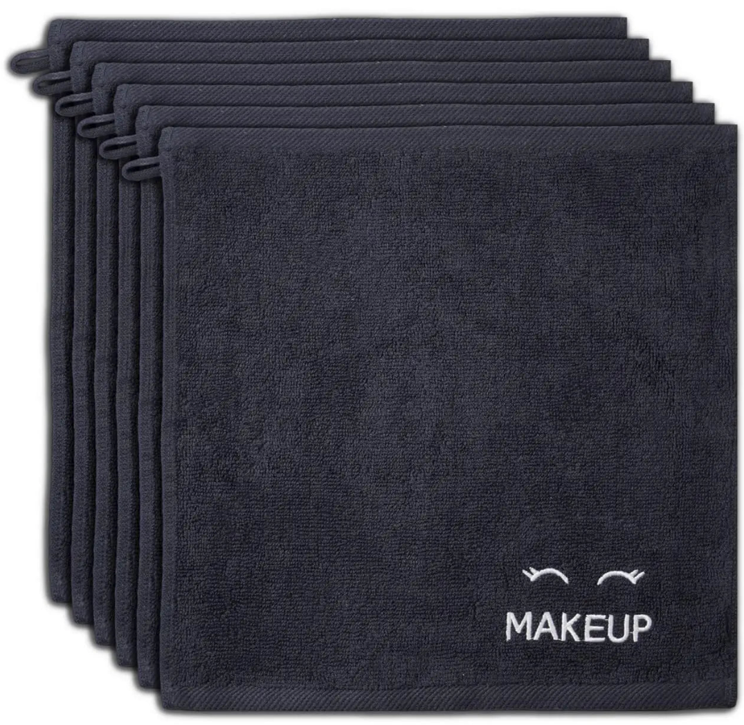 White Classic Set of 12 Makeup Removal Wash Cloths 13"×13"