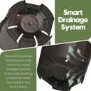 Hinwo 6-Pack Plastic Plant Pots with Drainage Holes and Saucers, 4.7 Inches Small Planters for Succulent, Orchid, General Plants, Flowerpots for Indoor, Outdoor Use, Carbon