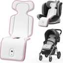 AMACOOL Baby Stroller Cooling Pad, 3D Breathable Carseat Cooling Pad with 2 Built-in Blower, Max 10H Ventilation 3 Speeds 10000mAh Rechargeable Cooling Mat Liner for Toddler Baby Summer Essentials
