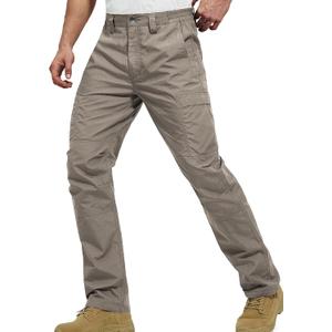 FREE SOLDIER Men's Cargo Pants Water Resistant Ripstop Tactical Pants for Men Work Pants Lightweight Outdoor Hiking Pants Men (32W x 34L)