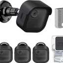 Blink Outdoor 4 Camera Kit with Sync Module 2, 256GB USB Flash Drive & Short Cable, Protective Cover & 360 Mount for Outside (3 Pack)