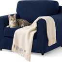 SUBRTEX 3 Pieces Stretch Sofa Slipcover Sets Couch Cover Sets Backrest Cushion Covers Furniture Protector Collection Set for Oversize Sofa Loveseat Chair Slip Covers(Small, Navy)