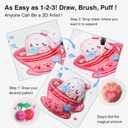 RuiHawk Magic Foam Texture Painting Kit for Kids, 75 Pcs 3D Puff Paint Art Supplies with 24 Auto-Flow Markers, 38 Texture Sheets & 10 Bead Necklace, Puffy Paint Kit Creative Gift for Ages 5-10