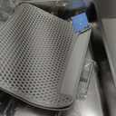 Stainless Steel Litter Box | XL Enclosed Cat Litter Boxes with Lid for Big Cats | High Sided, Anti-Urine Leakage | Non-Stick Bottom & Includes Litter Mat & Metal Scoop (Silver Gray)