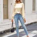 Bluetime Women's Silk Dressy Casual Business Blouse Pleated Long Sleeve Shirts Satin Office Work Tops Fall Outfits (L)