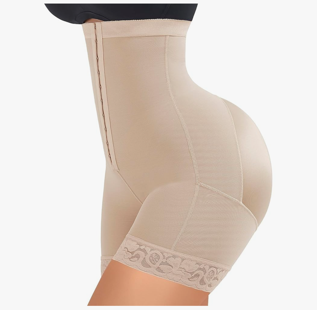 FeelinGirl Butt Lifter Shapewear Tummy Control Shorts Body Shaper for Women with Lace Trim,  XL