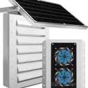 Shipping Container Solar Vent Kit,15W Solar Panel, Double Fans Design, Adjustable Angle, Suitable for Shipping Container Ventilation and Exhaust (1-Pack)