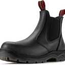 SUREWAY Men's Slip On Work Boots for Men,Upgraded Slip/Water Resistant,Electric Hazard,Fire Station Mechanic Work Boots/Shoes, Size 7.5