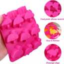 Amosfun Flamingo Cake Mold Set 2 Pcs Silicone Baking Molds for Diy Cakes Desserts Candy and Ice Shapes Non-Stick Flexible 8.5 Inch