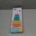 Baby Spinning Stacking Toys for Toddlers 1-3, Rainbow Ring Stacker Montessori Toys for Babies 6-12 Months, 1 2 3 One Year Old Girl Boy Christmas Birthday Gifts, Autism Sensory Learning Toy