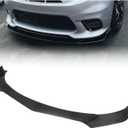 ECOTRIC Black Universal Front Bumper Lip Chin Spoiler ABS Compatible with Audi, Ford, BMW, Honda, Chevrolet, Civic, Benz, Mazda, GMC Car