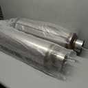 4 Inch Exhaust Muffler, 4" Inlet/Outlet 30" Overall Length Resonator, Stainless Steel Straight Through Design Performance Muffler, 2 PCS