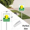 Heavy Duty Aluminum Pick Up After Your Dog Sign, 12" x 10" Metal Please Clean Up After Your Dog Signs With 28" Stake, Be A Good Neighbor Pick Up Your Dogs Poop Yard Sign, Polite, Weather Resistant