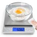 Rechargeable Digital Food Scale with Gram and Ounce, Measuring Range 0.1g/3kg(6.6lb), Smart Kitchen Scale for Food, Baking, Cooking, Sourdough Bread, Weight Loss - Small Kitchen Gadget Product