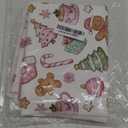 Artoid Mode Pink Gingerbread Sweet Candy Cane Christmas Kitchen Towels Dish Towels, 18x26 Inch Farmhouse Holiday Winter Decoration Cleaning Set of 4