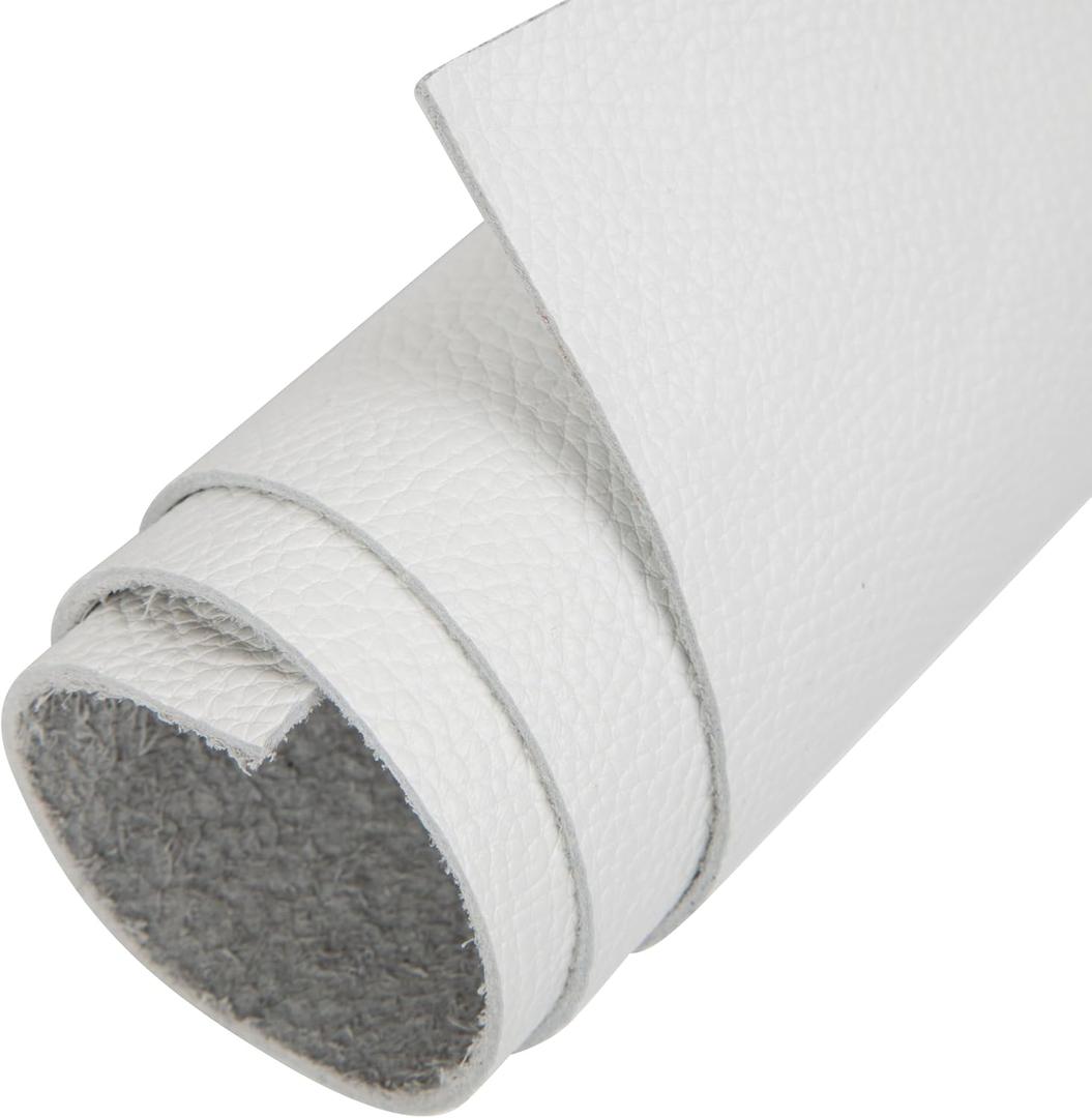 Shkira 24''X12'' Genuine White Dotted Leather Sheets for Hobby Workshops - Tooling Square - 2.0MM Thick Genuine Top Full Grain Oil Tan - Thick Leather Pieces