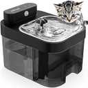 HAPAW Cat Water Fountain, Wastewater Separation & No Filter Cotton, Pet Water Dispenser with 101oz/ 3L Large Capacity Tank, Wireless Automatic Water Fountains for Cats Indoor Cat Watering Supplies