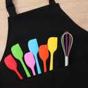 24-Piece Silicone Spatula and Whisks Set: 12 Spatulas (6 Colors) & 12 Colorful 8-Inch Whisks for Baking, Mixing, Cooking - Flexible, Non-Stick, Dishwasher Safe Kitchen Tools