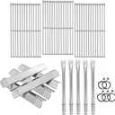 Grill Parts for Kitchen Aid Replacement Parts 720-0709C 720-0727 720-0826 720-0826E 750-0780 860-0003 870-0003, Nexgrill 720-0709B 720-0709C 860-0003 860-0003UK Stainless Steel Grates & Heat Plate Kit