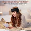 Sleep Mask & Earmuffs for Sleep - 2 in 1 Eye & Ear Mask, Comfortable & Soft for Side Sleepers (Black)