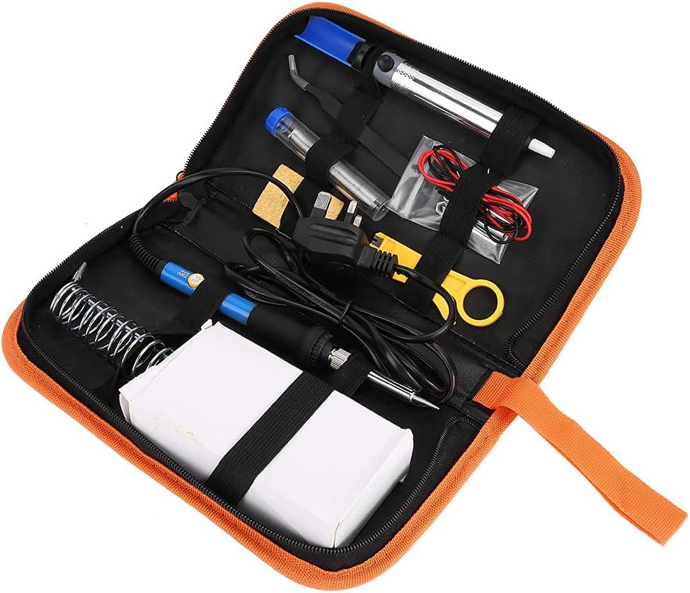 16 pieces 60W adjustable temperature soldering iron set with electronic repair tool set Electric soldering iron set Adjustable temperature range.(US)