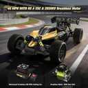 RIAARIO 1/10 Brushless RC Cars, RTR, Beginner, MAX 50+ MPH, Metal Drivetrain, 4WD, Waterproof Electronics, Carbon Fiber, Black, Ages 14+