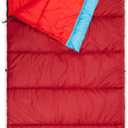 Coleman Flatlands 30/40/50F Sleeping Bag, Made from 100% Recycled Material, Big & Tall Options, Cool-Weather Sleeping Bag for Camping, Sleepovers, Guests & More, Red