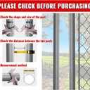 VIVIDA 1-3/8" x 2-3/8" Chain Link Gate Hinge Latch Kit, Include Female & Male Hinges, 1-3/8" x 2-3/8" Gate Fork Latch(1 PCS), Black Powder Coated, Black Chain Link Fence Parts