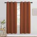 NICETOWN Blackout Window Curtains 72 inches Long, Thermal Insulated Grommet Room Darkening Window Treatments for Bedroom/Living Room, Burnt Orange, Set of 2, W37 x L72