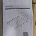 Novilla Full Size Bed Frame, Full Bed Frame with Wood Slats Support, Linen Upholstered Pull-Point Headboard, No Box Spring Needed, Heavy Duty Feet, Easy Assembly, Beige