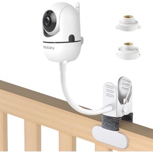 Baby Monitor Mount Compatible with HelloBaby for HB6550/ HB6560/ HB65/ HB6351/ HB40/ HB6339/ HB6336, ANMEATE SM935E Monitor, Adjustable Baby Monitor Stand Flexible Clip Clamp Mount No Drilling
