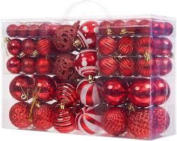 Christmas Ball Ornaments Set Assorted Shatterproof Ornaments
