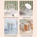 Double Walled Beer Ice Cup,Acrylic Classic Clear Beer Mug with Handles,Freezer Mugs Chiller Frosty Cup for Beer Cocktail Water Drinks Coffee and More