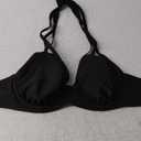 SweatyRocks Women's Cut Out Halter Bikini Top Push Up Underwire Bathing Suit Tops (Black, Size S)