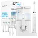 AquaSonic Home Dental Center PRO – Brushing & Flossing Made Easy – Brush & Floss – Power Toothbrush & Water Flosser – Whiter Teeth & Healthier Gums