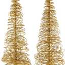 Juvale Living Room Tabletop Tree - 2-Pack, 10.5 in Tall, Gold Wire - Table Decoration & Gold Desk Decoration for Bedroom Table & Office