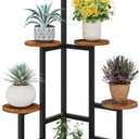 IBUYKE 6 Tier Plant Stand Indoor, Tall Flower Pot Stand for Multiple Plants, Tiered Corner Plant Shelf for Living Room Patio Balcony Garden, Rustic Brown TMJ072H