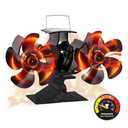 Xmasneed Dual Wood Stove Fan, Silent Operation Log burner Fan for Wood/Log Burners - Increased Efficiency for Room Heat Distribution