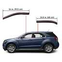 Lightronic Extra Durable Clip-on in-Channel Auto Vent Window Visor, Fits 2010-2017 Chevrolet Equinox, UV Protection Rain Guard, Original Window Deflector, No-Drill Easy Install, Dark Smoke, 4-Pcs