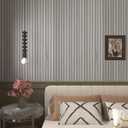 JSEVEM 31"×354" Extra Wide Thick Grey White Slat Striped Wood Wallpaper Peel and Stick Waterproof Gray Slats Striped Wood Grain Contact Paper Vinyl Wood Sticker for Bedroom Bathroom Office Room Walls